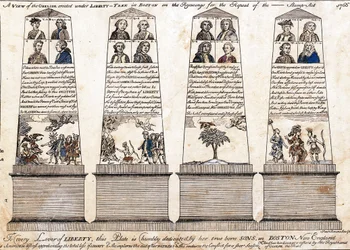 A View of the Obelisk Erected Under Liberty-tree in Boston on the Rejoicings for the Repeal of the Stamp Act 1766